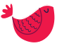 illustration of a red bird