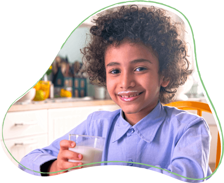 boy drinking milk