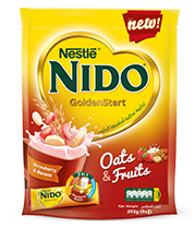 Nido one plus golden start fortified milk powder with strawberry and banana
